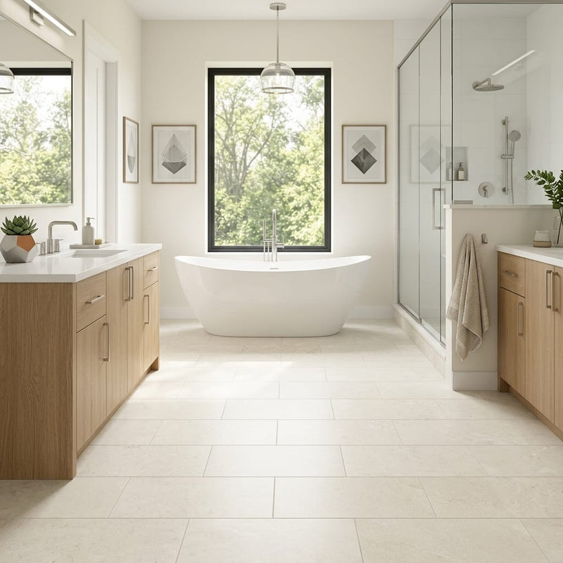 Borgo Luce 12x24 Porcelain Tile — Primary Bath floor