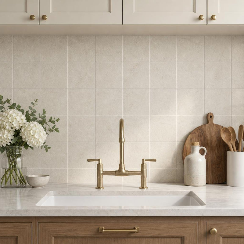 Bottaccino Marble Tile 4x4 Tumbled — Kitchen backsplash