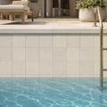 Bottaccino Marble Tile 4x4 Tumbled — Swimming Pool waterline