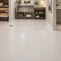 Botticino Fiorito 12x12 Veined Marble Tile — Basement floor