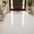 Botticino Fiorito 18x18 Polished Veined Marble Tile — Foyer floor