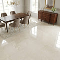Botticino Marble Tile 18x18 Polished — Dining Room floor