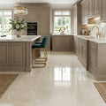 Botticino Marble Tile 18x18 Polished — Kitchen floor