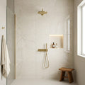 Botticino Marble Tile 24x24 Polished — Bathroom shower wall