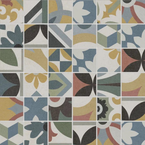 Bouquet Criollo 2x2 Matte Porcelain Mosaic Tile