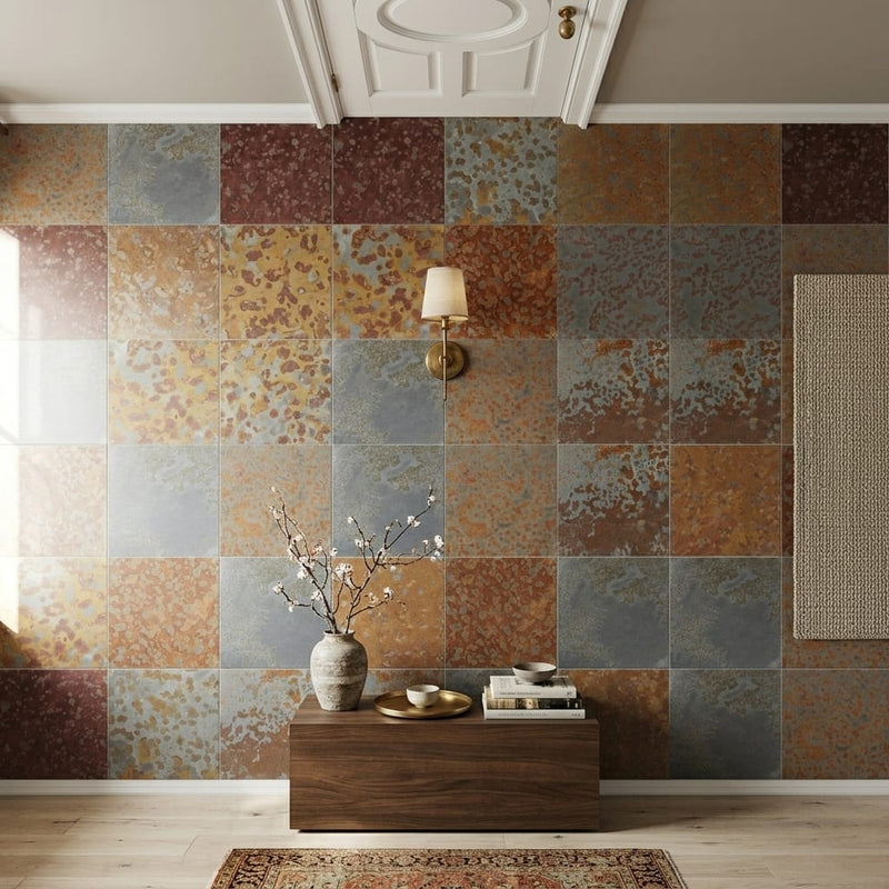 Brazilian Multicolor 12x12 Gauged Stone Tile — Hallway floor