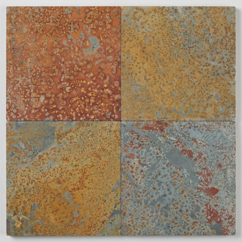 Brazilian Multicolor 16x16 Gauged Limestone Tile close-up