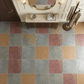 Brazilian Multicolor 24x24 Gauged Marble Tile — Foyer floor