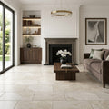 Breccia Bianco Marble Tile 12x24 Honed — Living Room floor