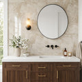 Breccia Bianco Marble Tile 12x24 Polished — Bathroom vanity wall