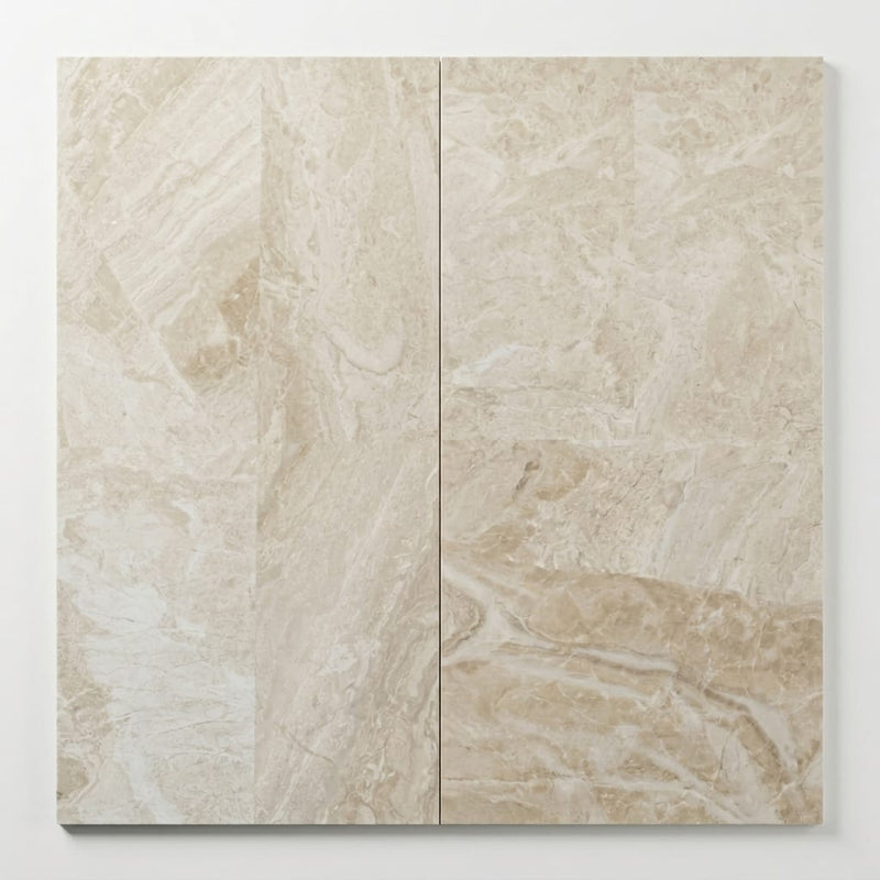 Breccia Bianco Marble Tile 12x24 Polished close-up