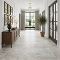 Breccia Bianco Marble Tile 18x18 Honed — Hallway floor