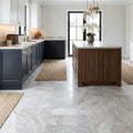 Breccia Bianco Marble Tile 18x18 Honed — Kitchen floor
