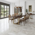 Breccia Bianco Marble Tile 18x18 Honed — Living Room floor