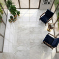 Breccia Bianco Marble Tile 18x18 Honed — Sunroom floor
