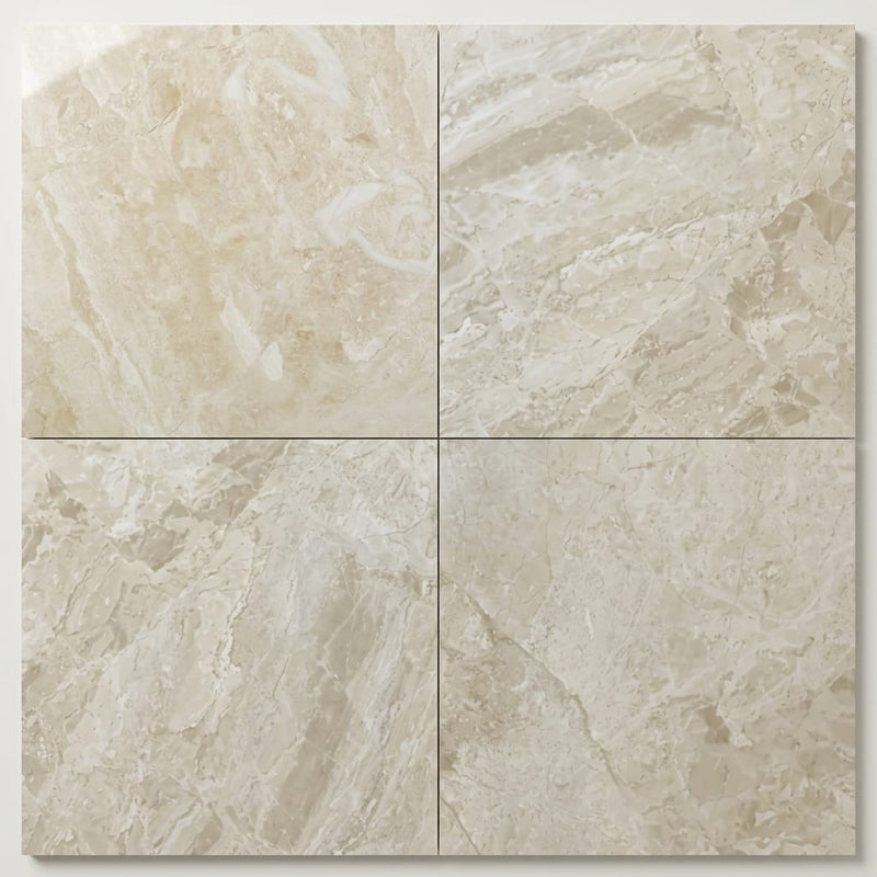 Breccia Bianco Marble Tile 18x18 Polished close-up