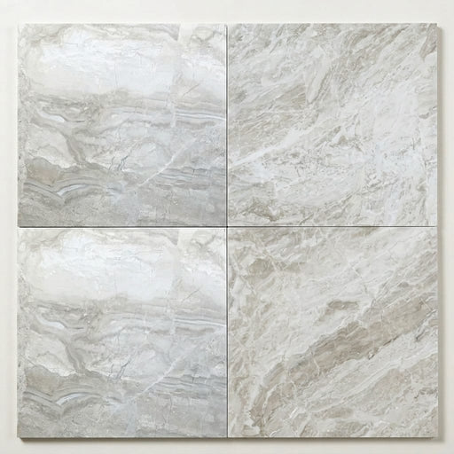 Breccia Bianco Marble Tile 24x24 Honed close-up