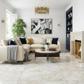 Breccia Bianco Marble Tile 24x24 Honed — Living Room floor