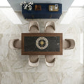Breccia Bianco Marble Tile 24x24 Polished — Dining Room floor