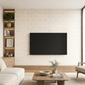 Breccia Cream 12x24 Porcelain Tile — Living Room feature wall
