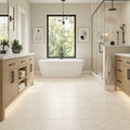 Breccia Cream 12x24 Porcelain Tile — Primary Bath floor