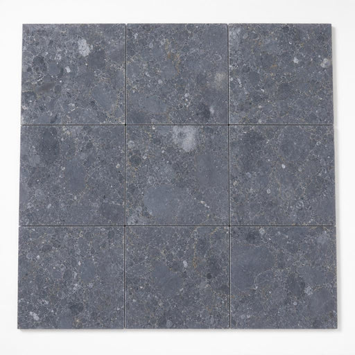Breccia Grigio 12x12 Honed Veined Marble Tile close-up