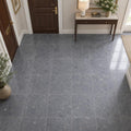 Breccia Grigio 12x12 Honed Veined Marble Tile — Foyer floor