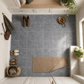 Breccia Grigio 12x12 Honed Veined Marble Tile — Mudroom floor