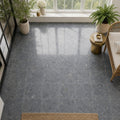 Breccia Grigio 12x12 Honed Veined Marble Tile — Sunroom floor