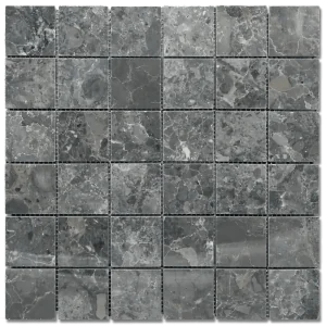 Travertine/Marble Mosaics Breccia Grigio 12x12 Natural Veined Marble Mosaic