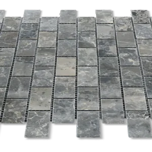 Breccia Grigio 1x2 Brick 12x12 Natural Veined Marble Mosaic