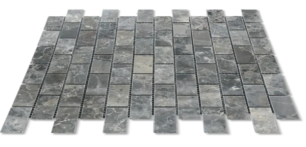 Breccia Grigio 1x2 Brick 12x12 Natural Veined Marble Mosaic