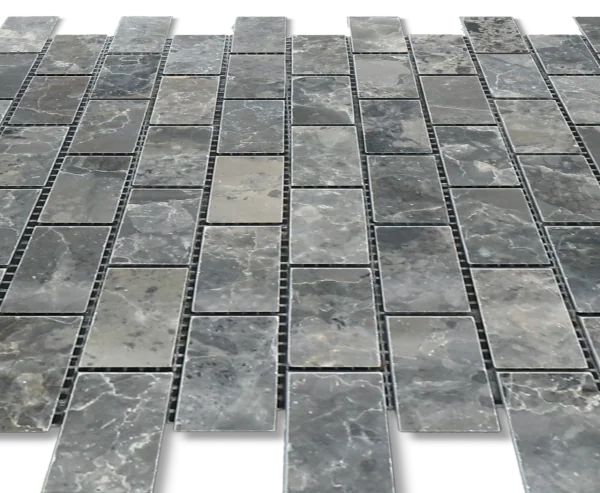 Breccia Grigio 1x2 Brick 12x12 Natural Veined Marble Mosaic