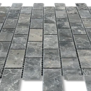Breccia Grigio 1x2 Brick 12x12 Natural Veined Marble Mosaic