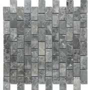 Breccia Grigio 1x2 Brick 12x12 Natural Veined Marble Mosaic
