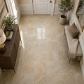 Breccia Oniciata 12x12 Polished Veined Marble Tile — Hallway floor