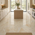 Breccia Oniciata 12x12 Polished Veined Marble Tile — Kitchen floor