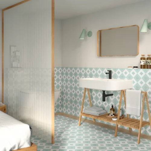 Brianna Acqua 6x6 Matte Porcelain Pool Tile