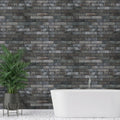 Brickstone Charcoal 2x10 Matte Porcelain Brick Look Floor Tile