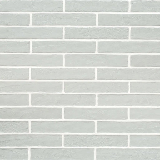 Brickstone Fog 2x10 Matte Porcelain Brick Look Floor Tile