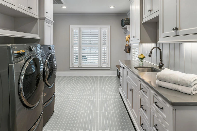 Brickstone Fog 2x10 Matte Porcelain Brick Look Floor Tile