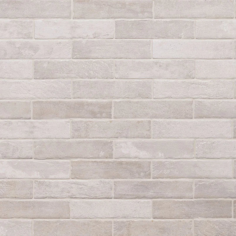 Brickstone Ivory 2x10 Matte Porcelain Brick Look Floor Tile