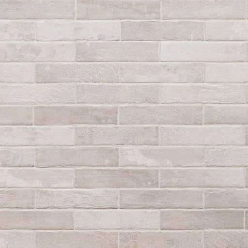 Brickstone Ivory 2x10 Matte Porcelain Brick Look Floor Tile