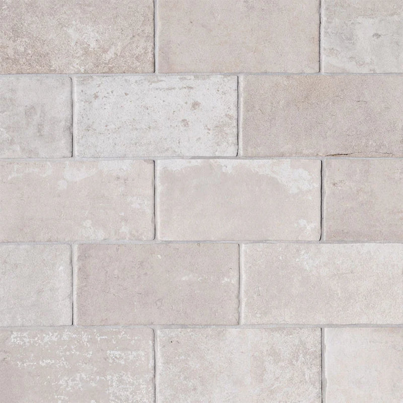 Brickstone Ivory 5x10 Matte Porcelain Brick Look Floor Tile