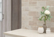 Brickstone Ivory 5x10 Matte Porcelain Brick Look Floor Tile