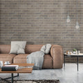 Brickstone Putty 2x10 Matte Porcelain Brick Look Floor Tile