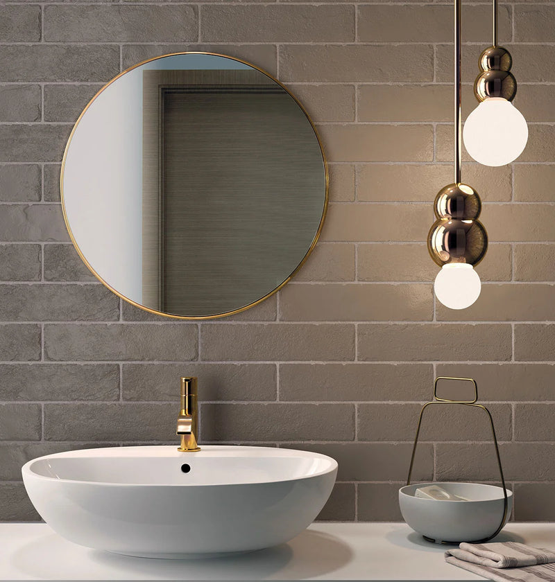 Brickstone Putty 2x10 Matte Porcelain Brick Look Floor Tile