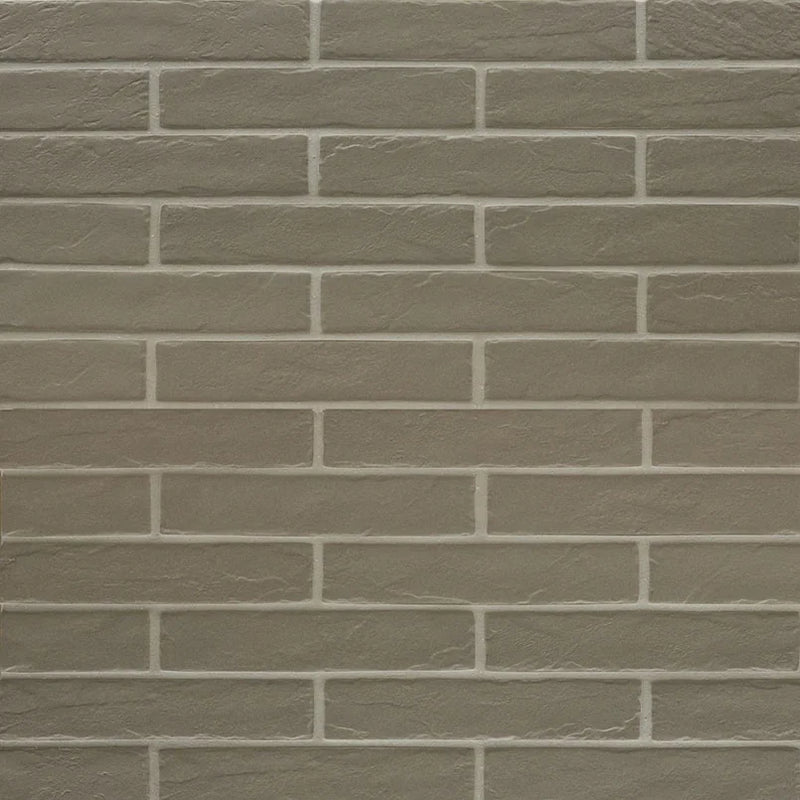 Brickstone Putty 2x10 Matte Porcelain Brick Look Floor Tile