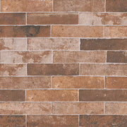 Brickstone Red 2x10 Matte Porcelain Brick Look Floor Tile