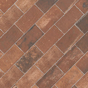 Brickstone Red 5x10 Matte Porcelain Brick Look Floor Tile